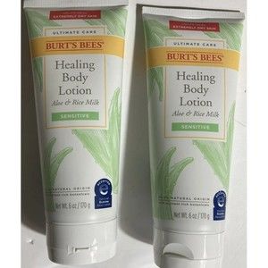 2 Pack Burt's Bees Ultimate Care Sensitive Healing Body Lotion 6 oz. New